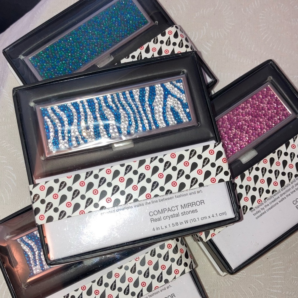 Judith Leiber Crystal Compact Mirror Neiman Marcus x Target - Blue & Silver -NIB - Picture 6 of 6